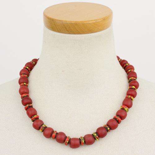 ドゴンルージュ扁平ネックレス 一点もの