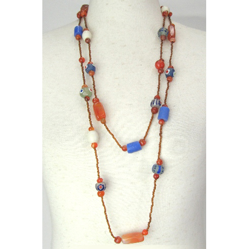 めのう柄入ガラスネックレス\5800→\3800