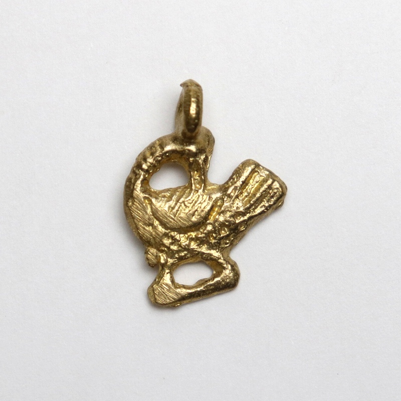 ガーナアシャンティ真鍮ペンダントヘッド SANKOFA