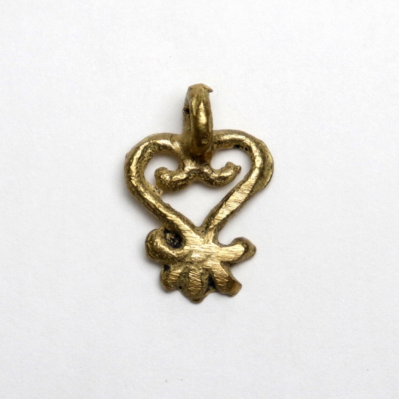 ガーナアシャンティ真鍮ペンダントヘッド SANKOFA