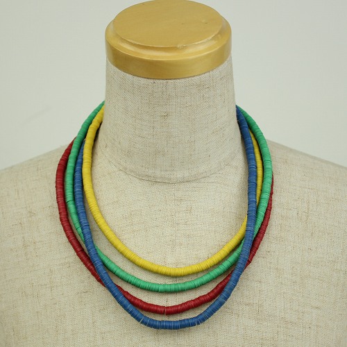 プラココナッツ4連ネックレス 一点物