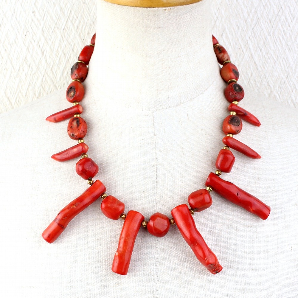 山サンゴネックレス 03 一点物