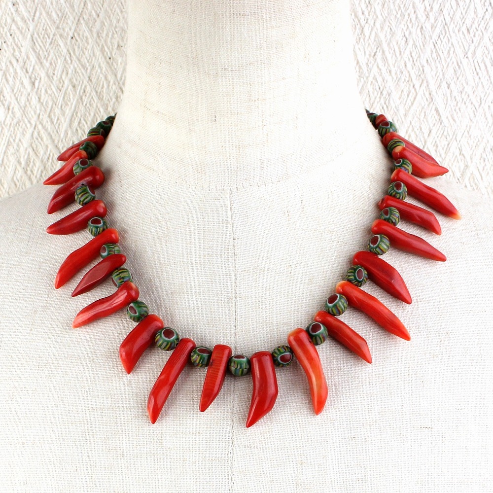 山サンゴネックレス 04 一点物