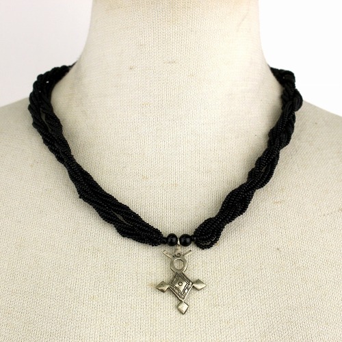 トゥアレグヘッド ビーズネックレス 小