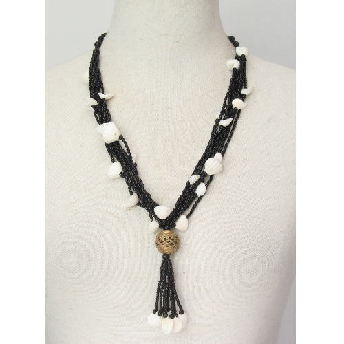 ブロンズx小貝ネックレス\4800→\3000