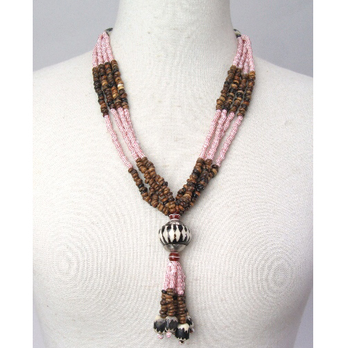 牛骨xコーヒービーズネックレス\3800→\2800