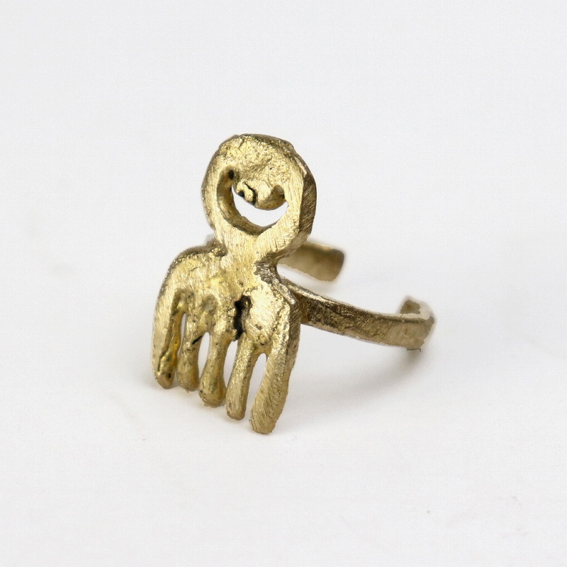 ガーナアシャンティ真鍮リング DUAFE