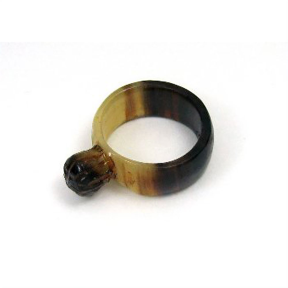 牛角指輪 焼き模様ヘソ