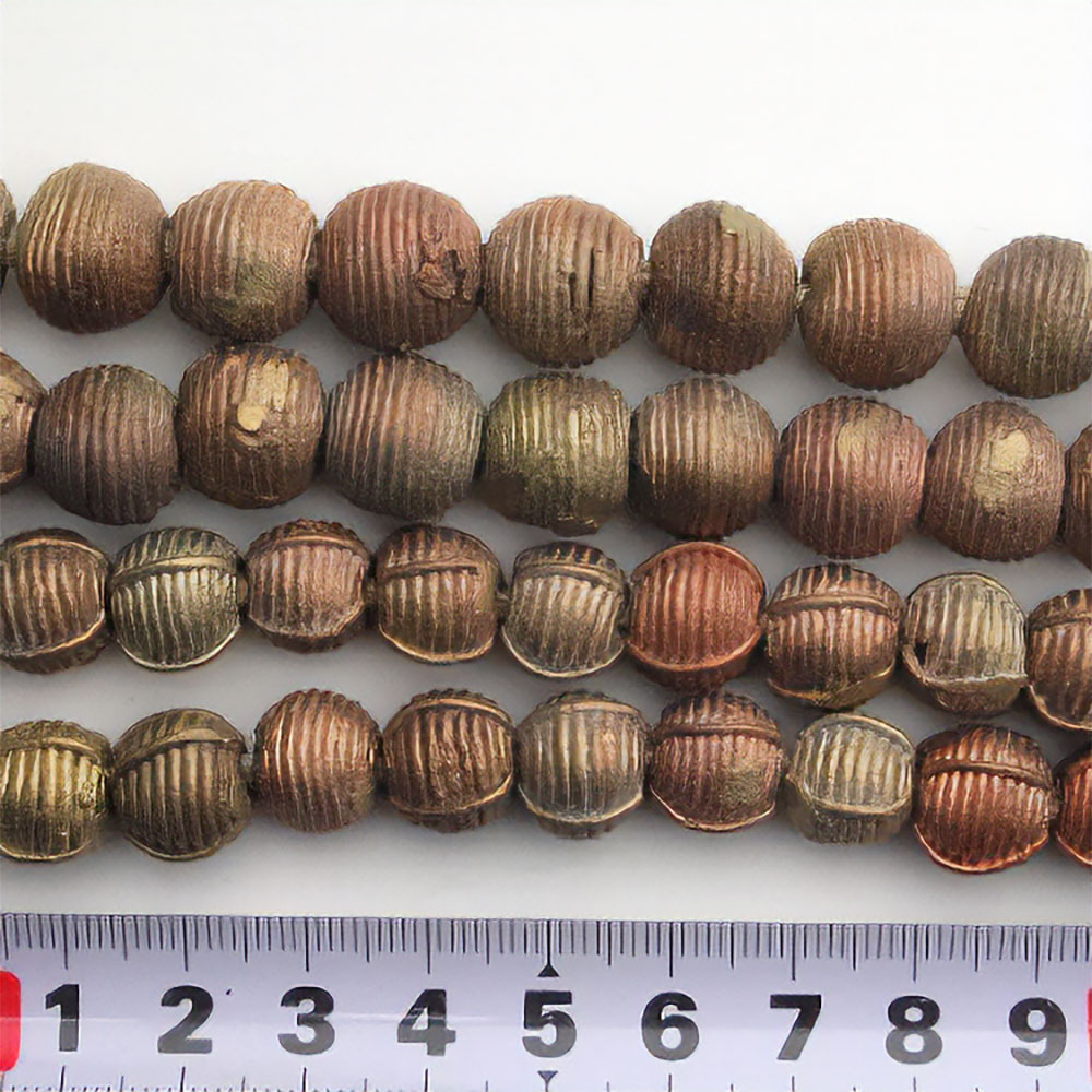 ガーナ真鍮ビーズ 連 003丸