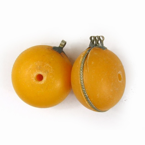 黄ベークライト玉髪飾用大