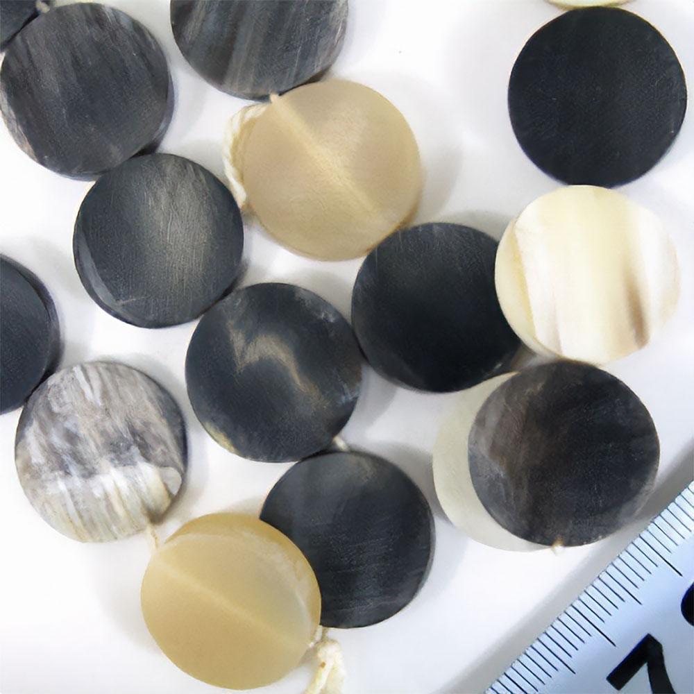 牛角ビーズ G(ディスク型) バラ