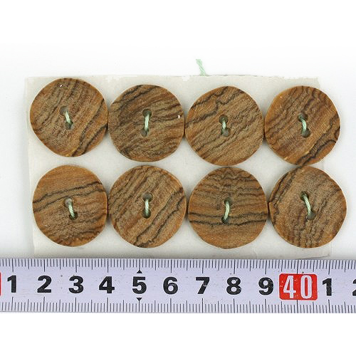 木ボタン ケニア(シート)丸20mm