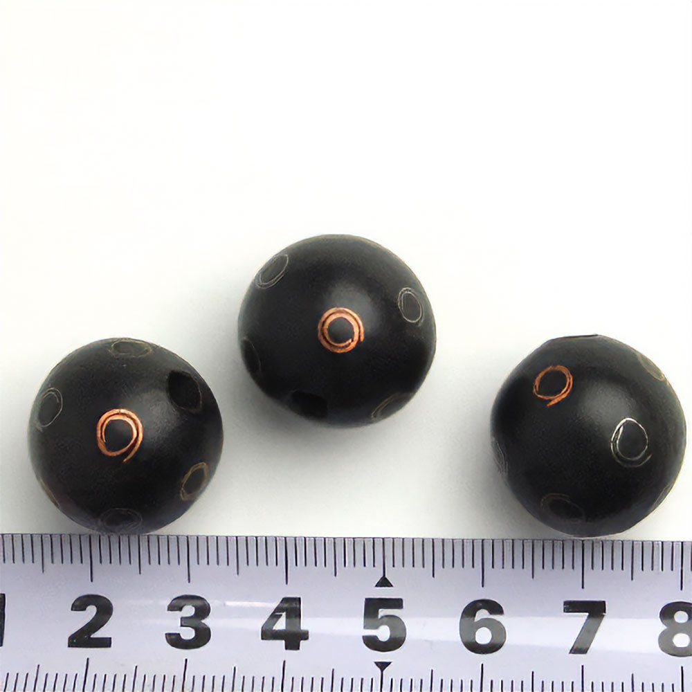 黒檀象嵌ビーズ S バラ