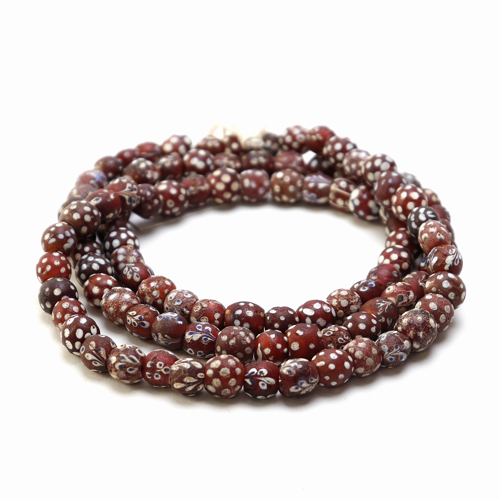 ジンマー赤点ビーズ 100PCS