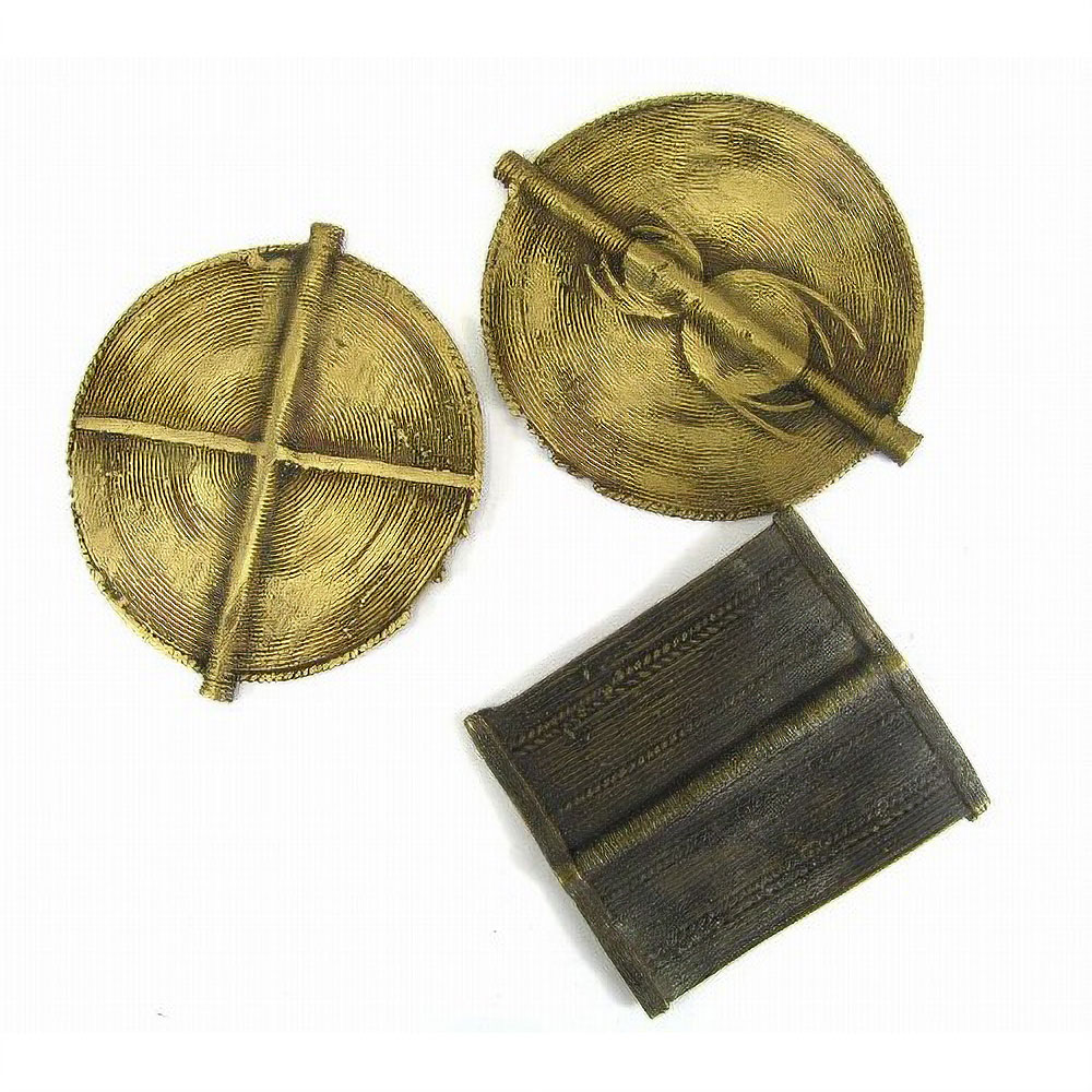 真鍮板型ビーズ バラ