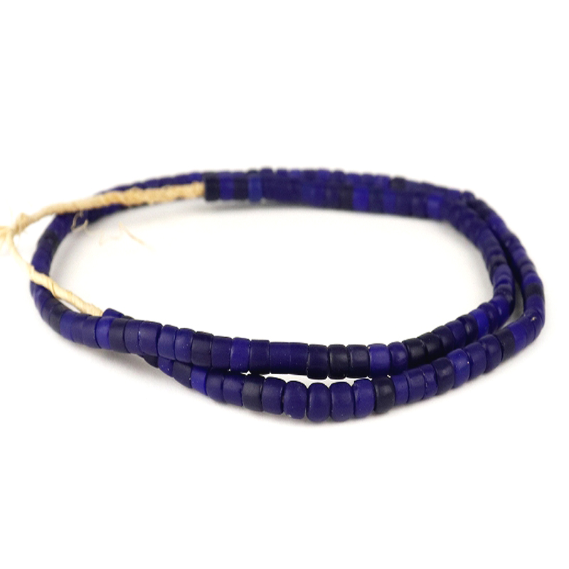 トゥルカナビーズ 60cm 青