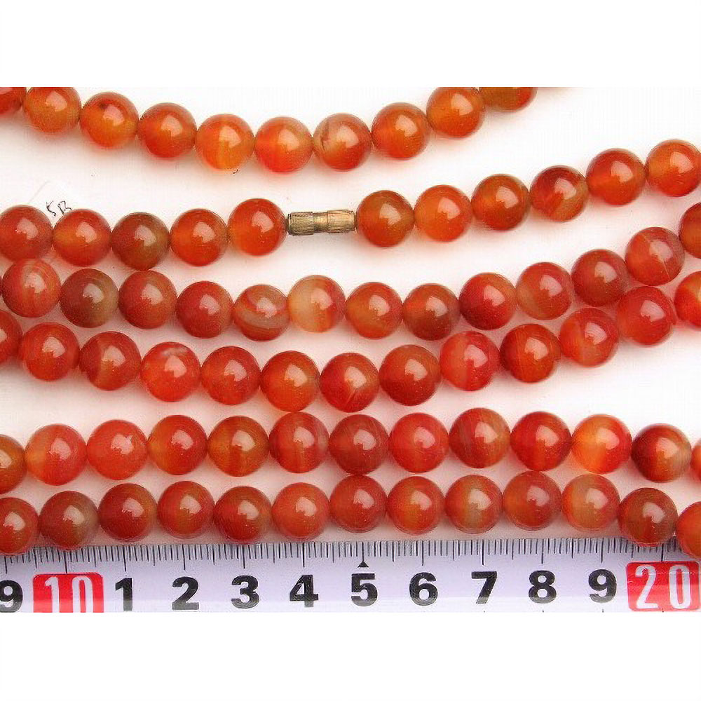 カーネリアンめのう丸ネックレス