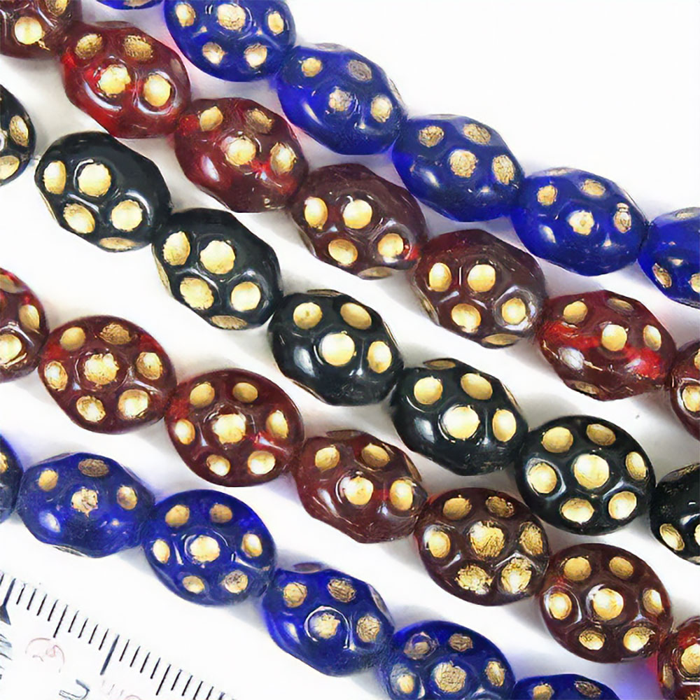 モロッコビーズだ円穴 1連50個