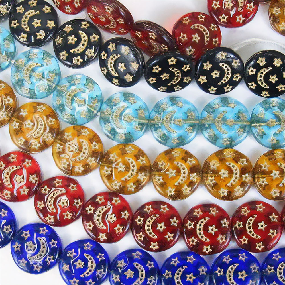 #567モロッコビーズディスク 1連50個