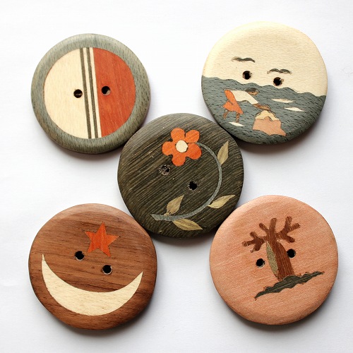 マルケトリボタン 径4cm