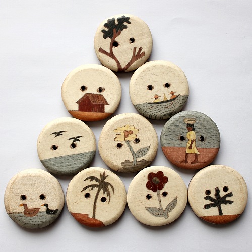 マルケトリボタン 径3cm