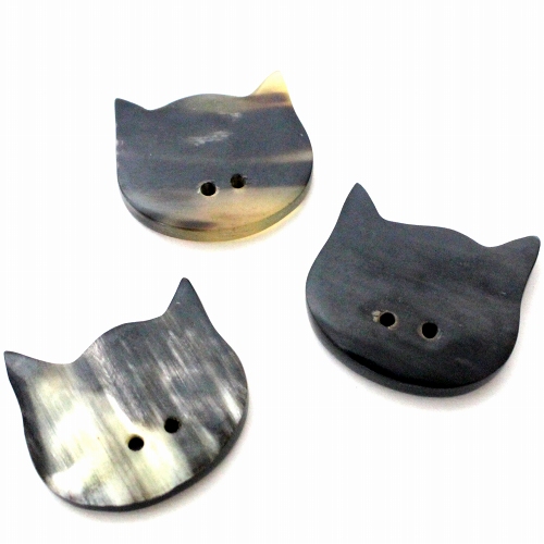 牛角ネコボタン 2つ穴