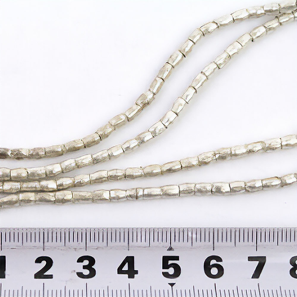 ニッケル筒アルボビーズ 4×2mm 70cm