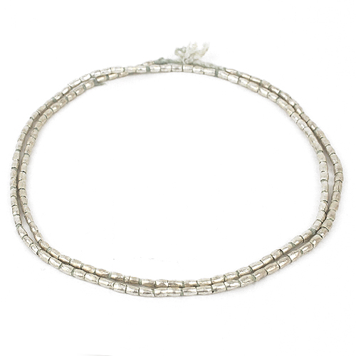 樽型ビーズ 中 白