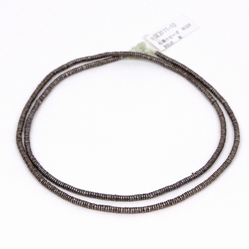 金属小ビーズ 黒 連(1x3mm) (=S2474C)