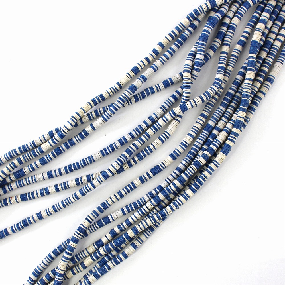 ココビーズ(小) 連 _02 青x白MIX