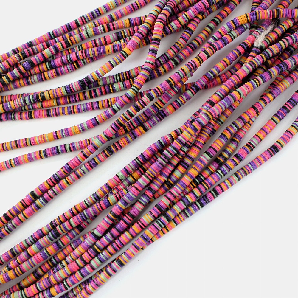 ココビーズ(小) 連 _04 紫x黒MIX