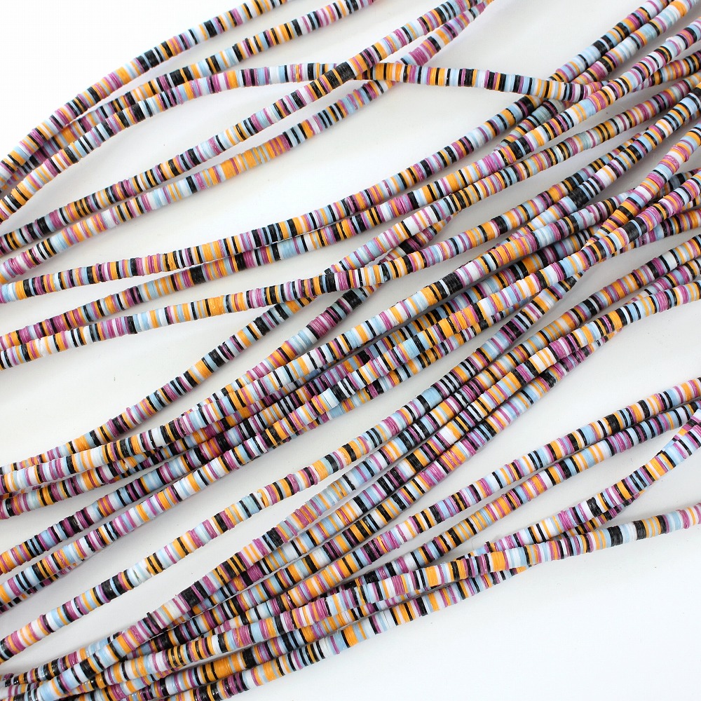 ココビーズ(小) 連 _10 紫x白MIX