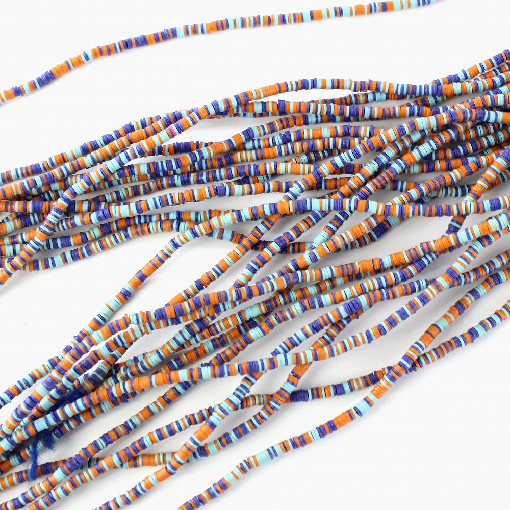 ココビーズ(極小) 連 _08 青xオレンジMIX