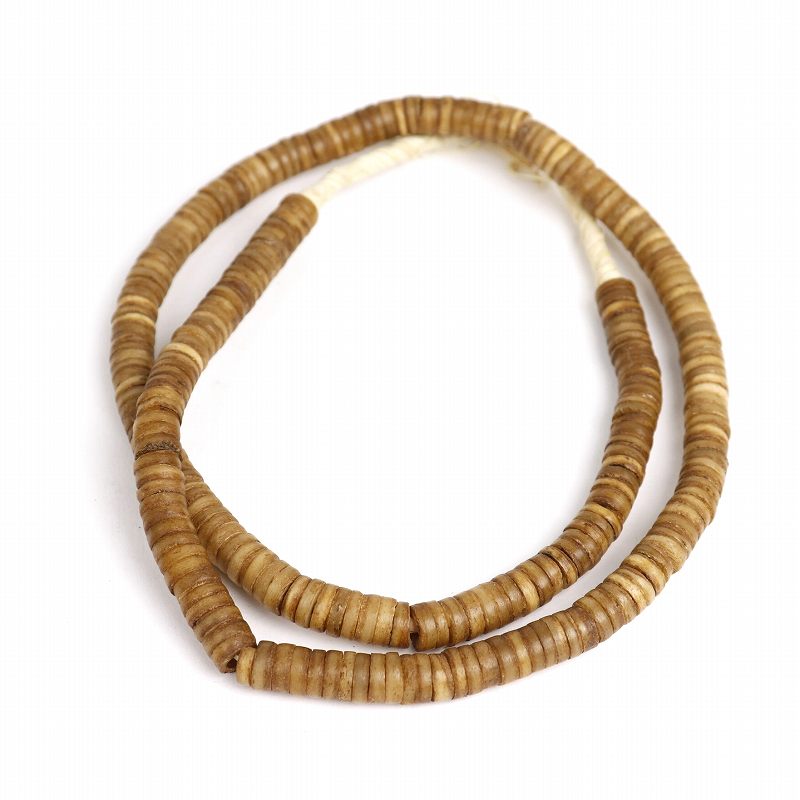 牛骨ボタンビーズ 茶