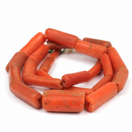 ガシビーズ(古) コーラル色 一点物