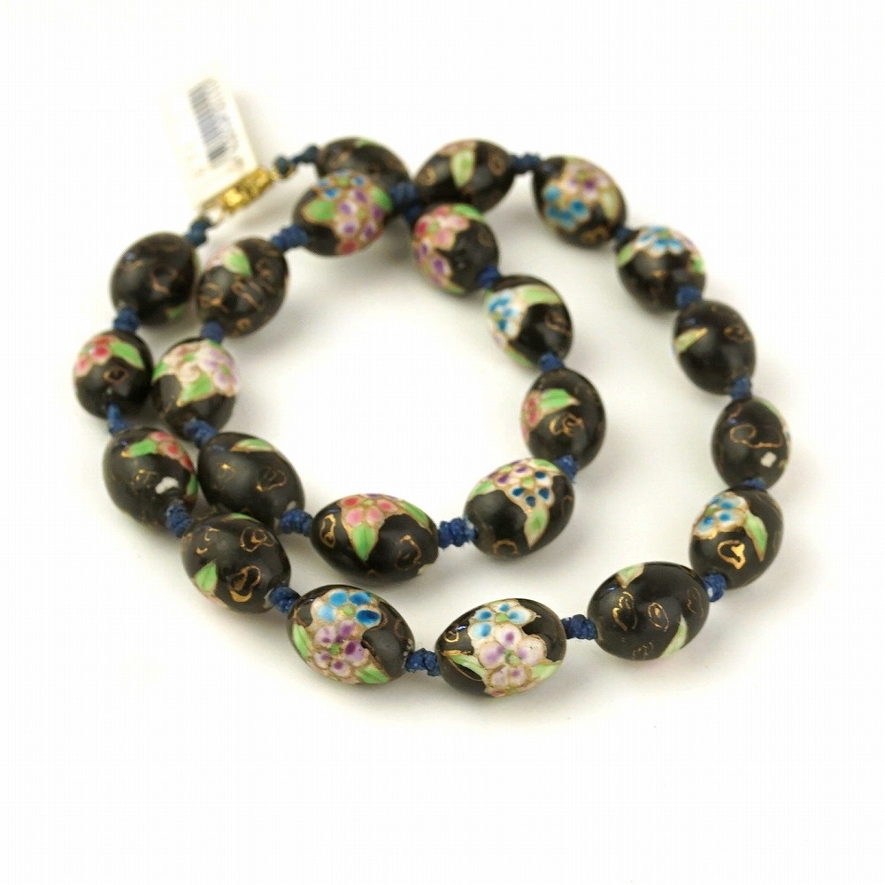 黒珊瑚模様ビーズ 一点物