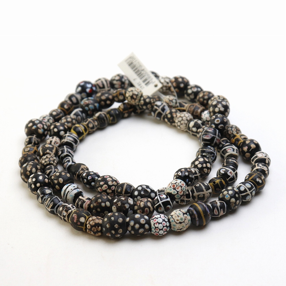 黒柄ビーズ 100PCS  一点物