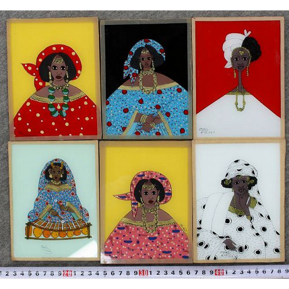 セネガルガラス絵小