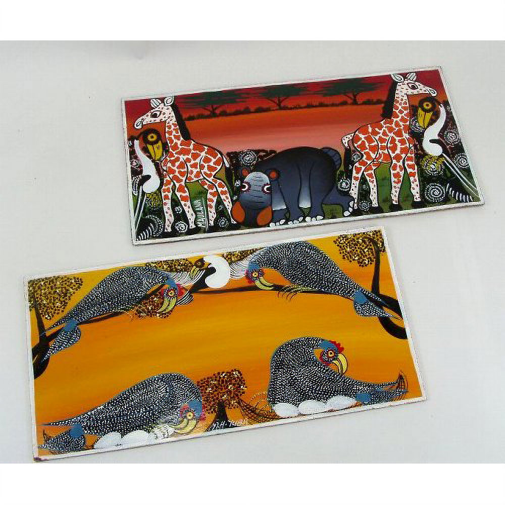 ティンガティンガ絵(15×30) 長方形06  一点物