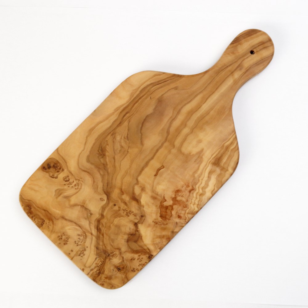 オリーブ木 カッティングボード 取っ手付き 30CM