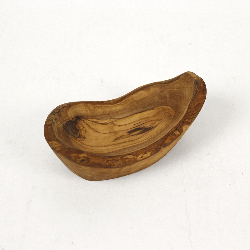 オリーブ木 バター浅皿 ナチュラル中 15CM