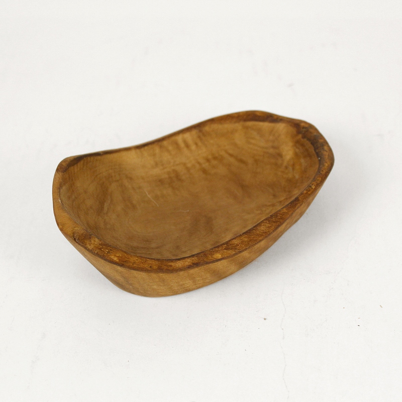 オリーブ木 バター浅皿 ナチュラル中大 18CM