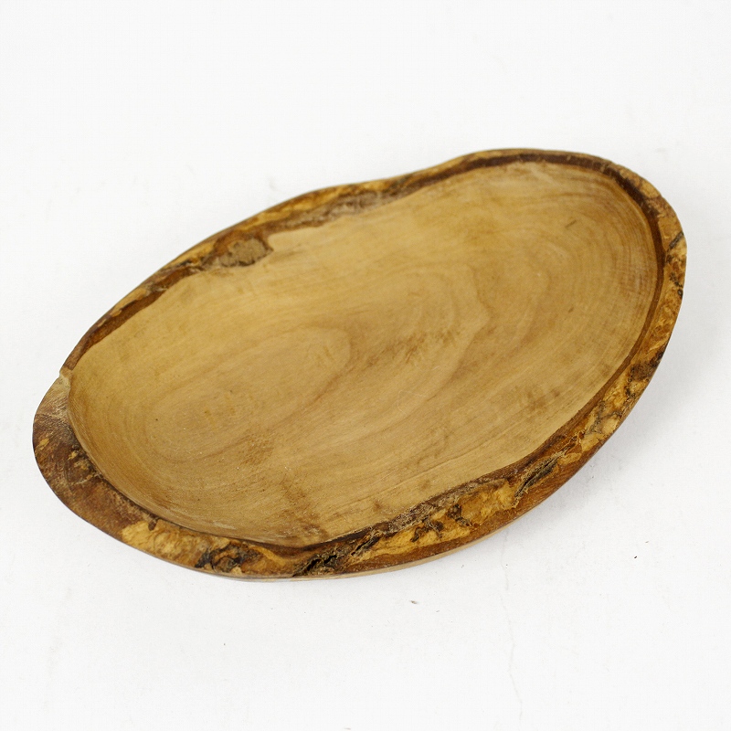 オリーブ木 バター浅皿 ナチュラル大 22CM