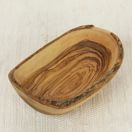オリーブ木 バター皿 ナチュラル中大  T1 18CM