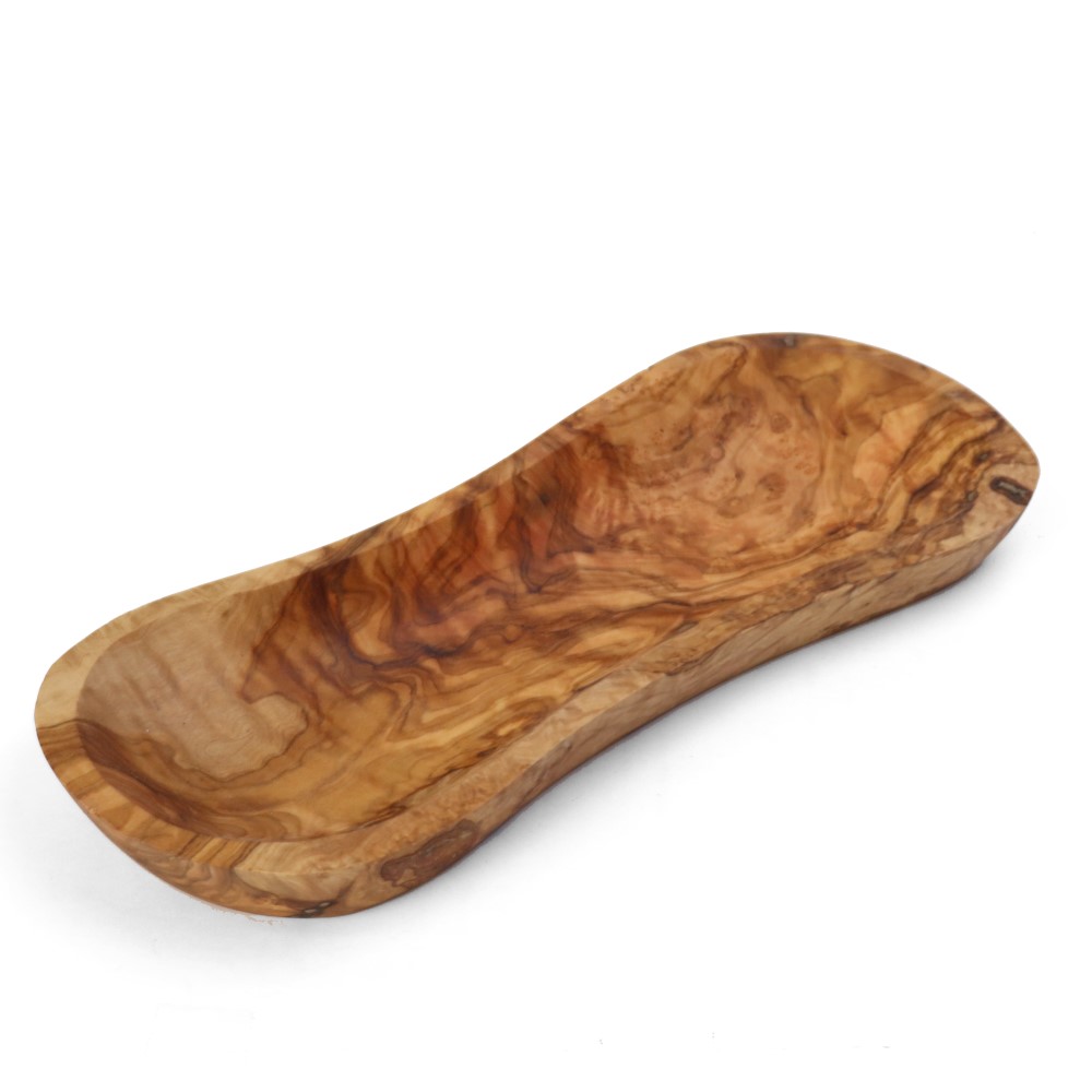 オリーブ木 バター皿 ひょうたん型