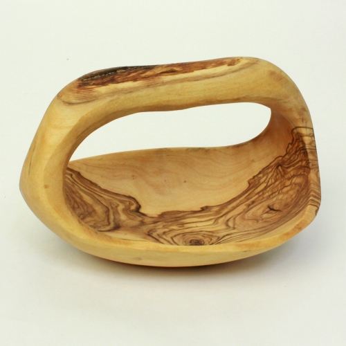 オリーブ木 フルーツかご 17CM