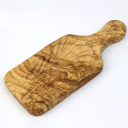 オリーブ木 まな板(カッティングボード) 持ち手付 24CM