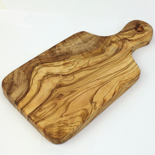 オリーブ木 まな板(カッティングボード) 持ち手付 26CM