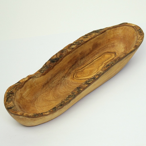 オリーブ木舟型皿