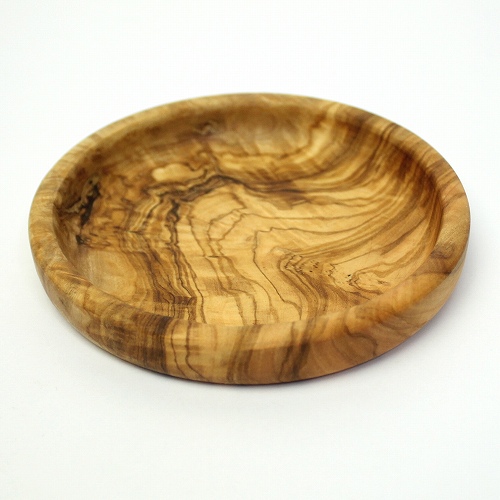 オリーブ木 円 浅皿 14CM